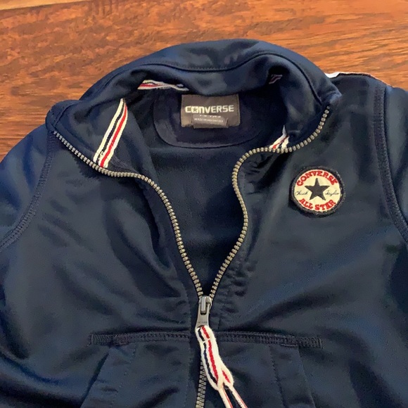 1-2yr Converse jacket. Track suit style. Navy w/ red/white/blue stripes - Picture 2 of 4